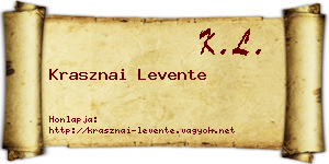 Krasznai Levente névjegykártya